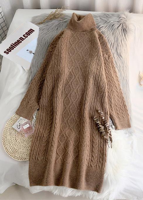 Knitted navy Sweater Wardrobes Vintage lapel thick Funny knitwear - SooLinen