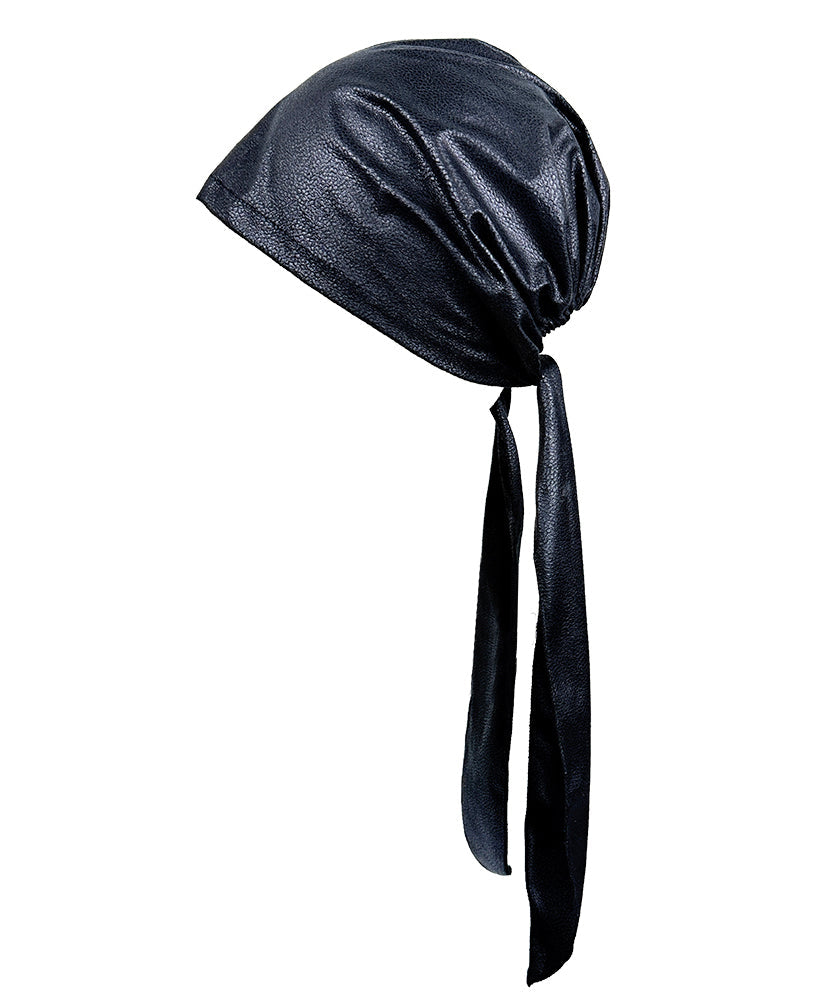 Sombrero Boonie de piel sintética con diseño coreano de chica picante negra