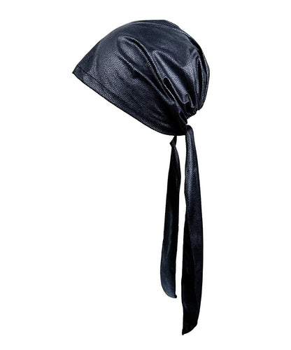 Koreanisches Design Schwarzes Spicy Girl Kunstleder-Stirnband Dünner Stil