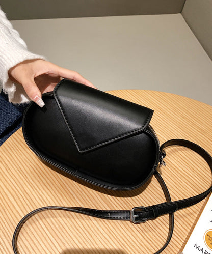 Korean Fashion Coffee Calf Leather Crossbody Bag