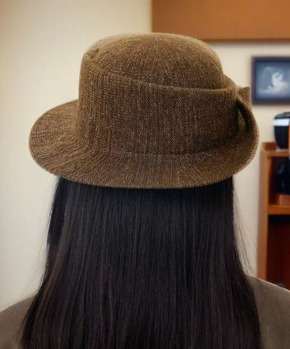 Sombrero cloche versátil de café estilo coreano japonés