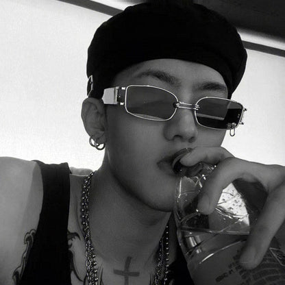 Korean Street Photography Hip-Hop Men's Sunglasses