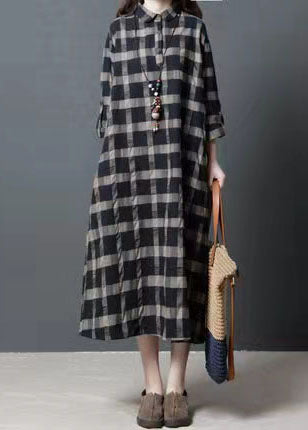 Große Taschen Damen Frühlings-Hemdkleid