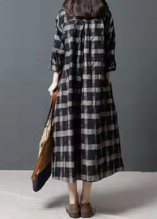 Große Taschen Damen Frühlings-Hemdkleid