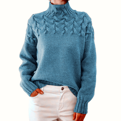 Jersey de cuello alto de punto cálido