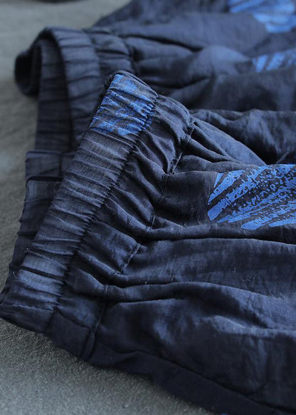 Leinen Marineblau Damen Dots Rock