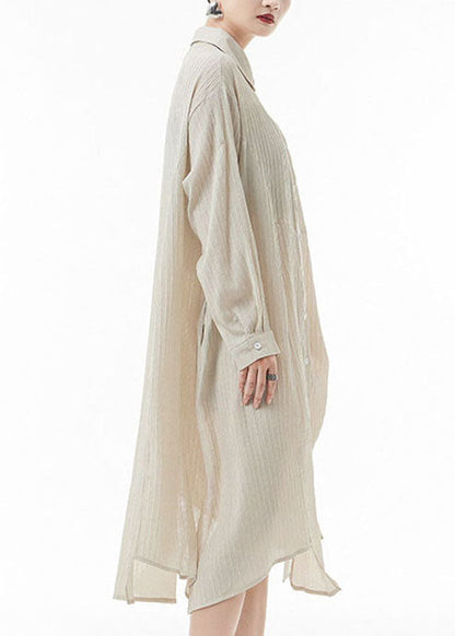 Lose Apricot asymmetrische design Peter Pan Kragen hemd Kleider Frühling