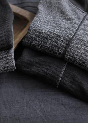 Loose Black Color Matching Hoodie and Elastic Pants Casual Suit - SooLinen