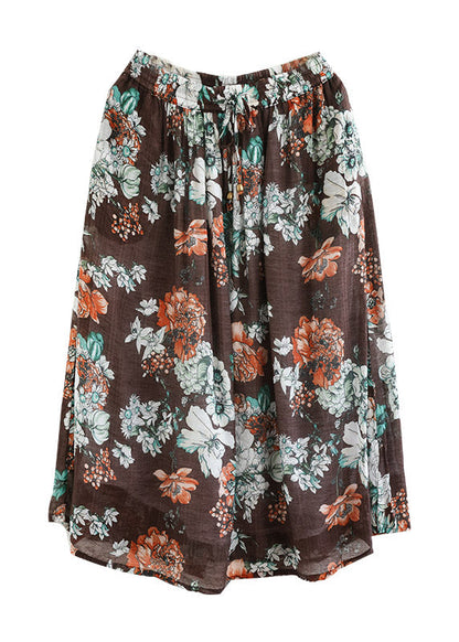 Lockere schwarze A-Linien-Röcke mit Bindegürtel für den Sommer