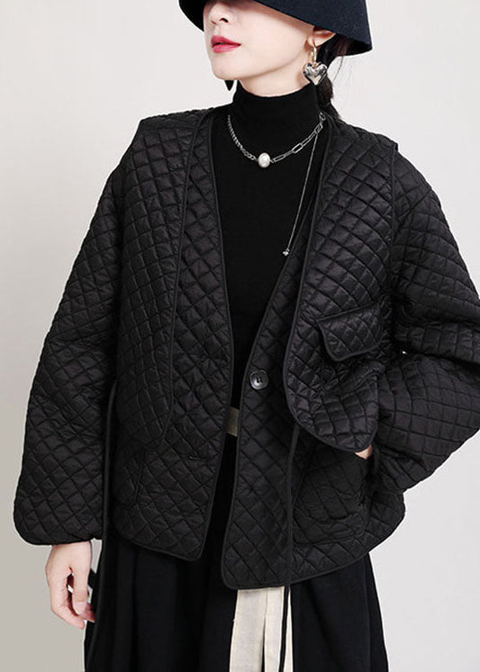 Lockere schwarze ärmellose Weste mit V-Ausschnitt und Taschen