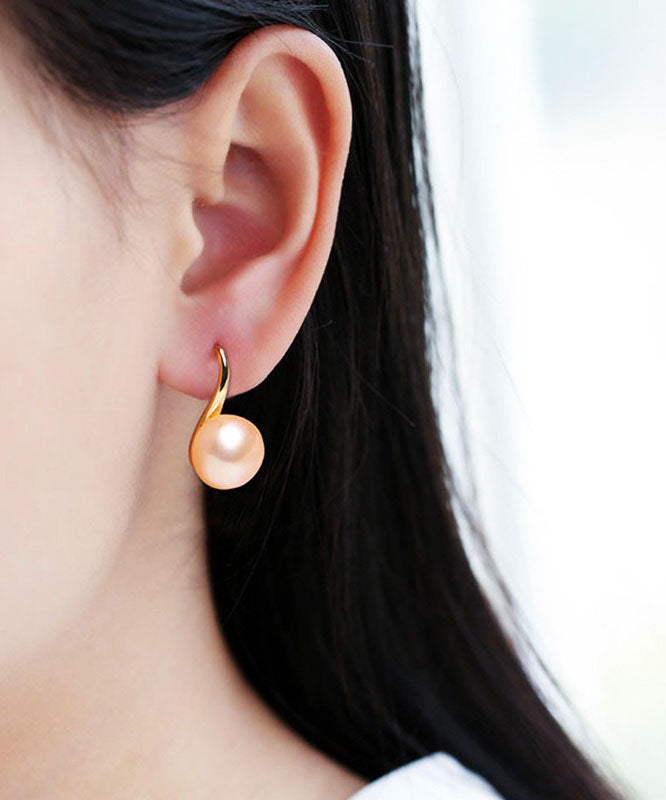 Lose Creolen aus Sterlingsilber mit Perlen aus Seide