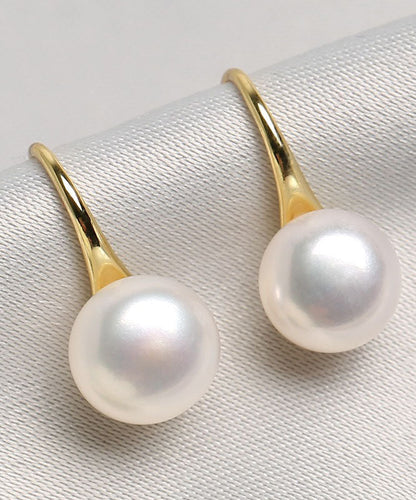 Lose Creolen aus Sterlingsilber mit Perlen aus Seide