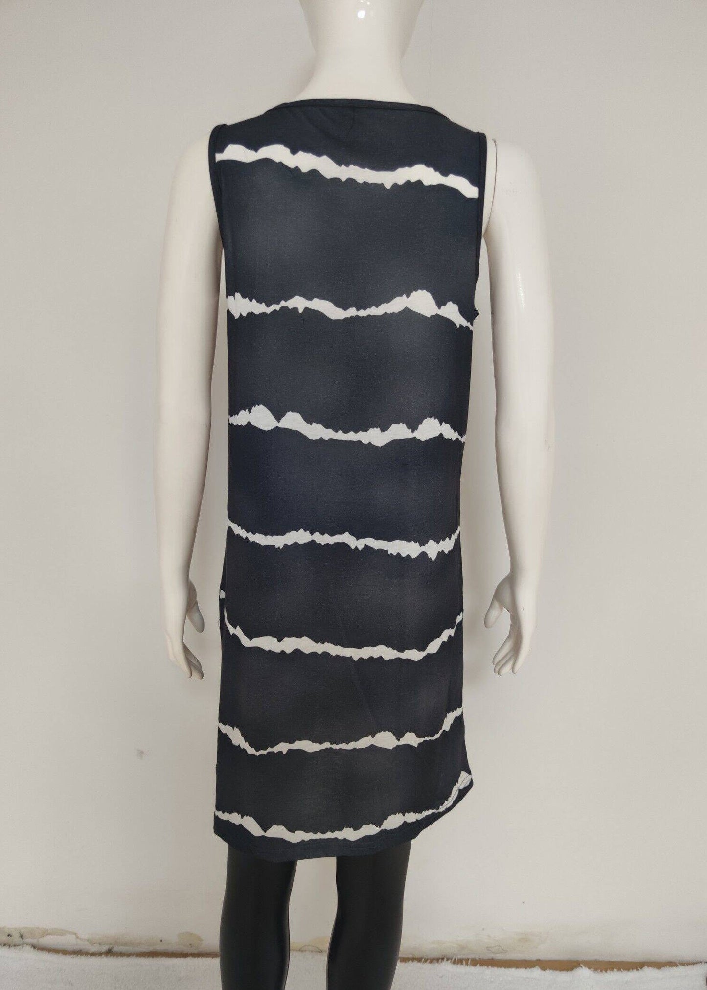 Loose White Striped Pockets Mid Dresses Summer