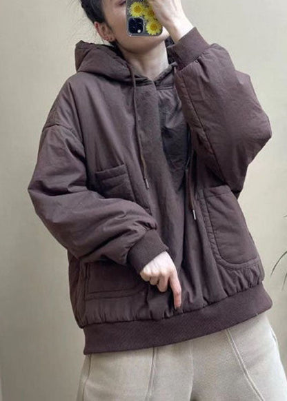 Luxuriöses Winter-Sweatshirt aus Baumwolle mit Kapuze und Taschen in Blau