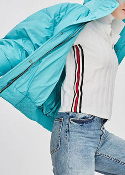 Luxury Blue Fur collar Thick Casual Winter Duck Down  Down Coats