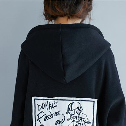 Luxuriöse schwarze Parkas für Damen in Übergröße mit Kapuze, Winterjacke, dicke Winteroberbekleidung