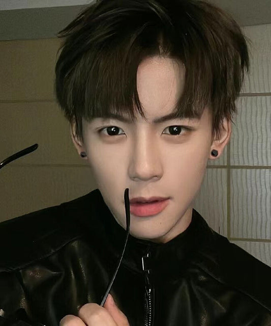 Pendientes de botón poligonales de plata de ley negra para hombre