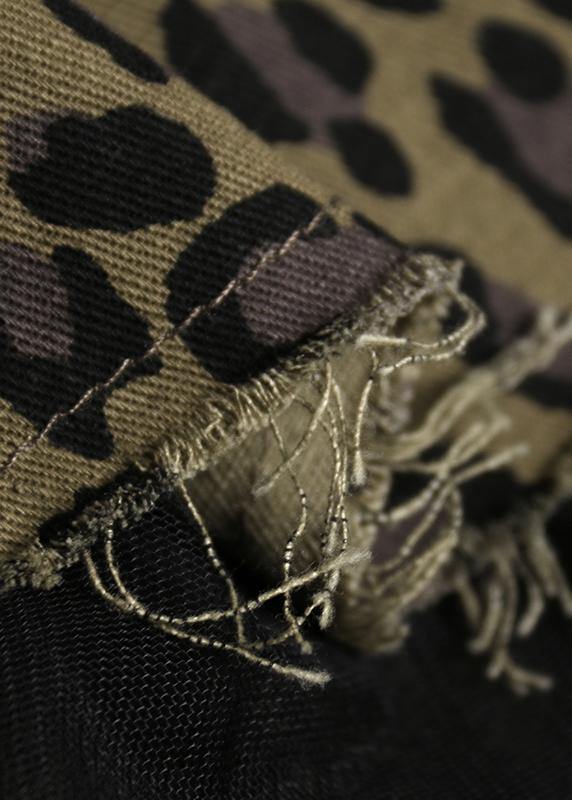 Mid-length skirt summer camouflage leopard large size female irregular skirt - SooLinen