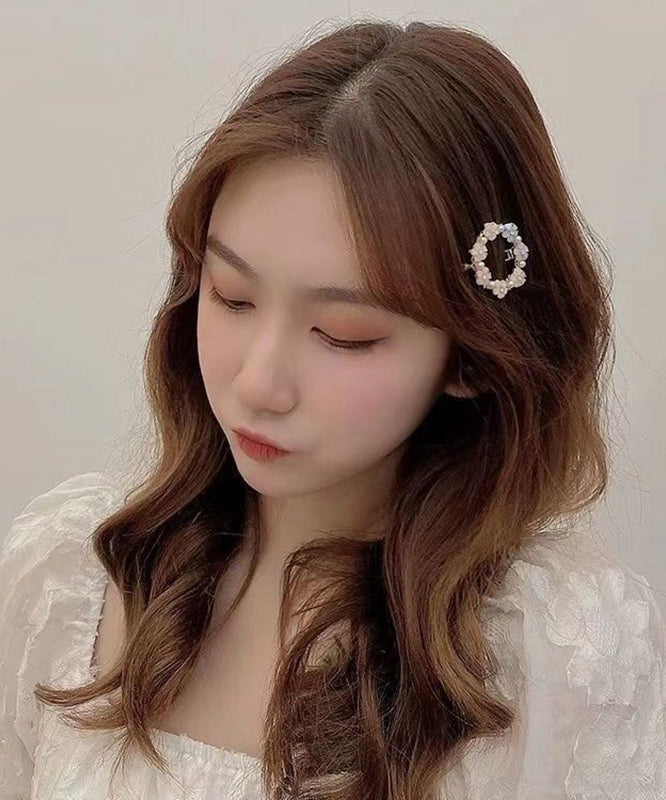 Conjunto de cuatro horquillas con diseño floral de circonitas de aleación moderna