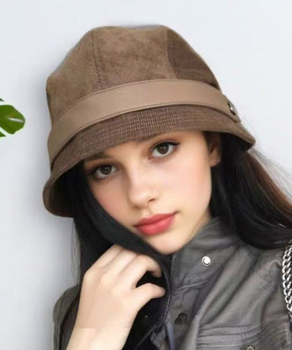 Modern Brown Versatile Corduroy Bucket Hat