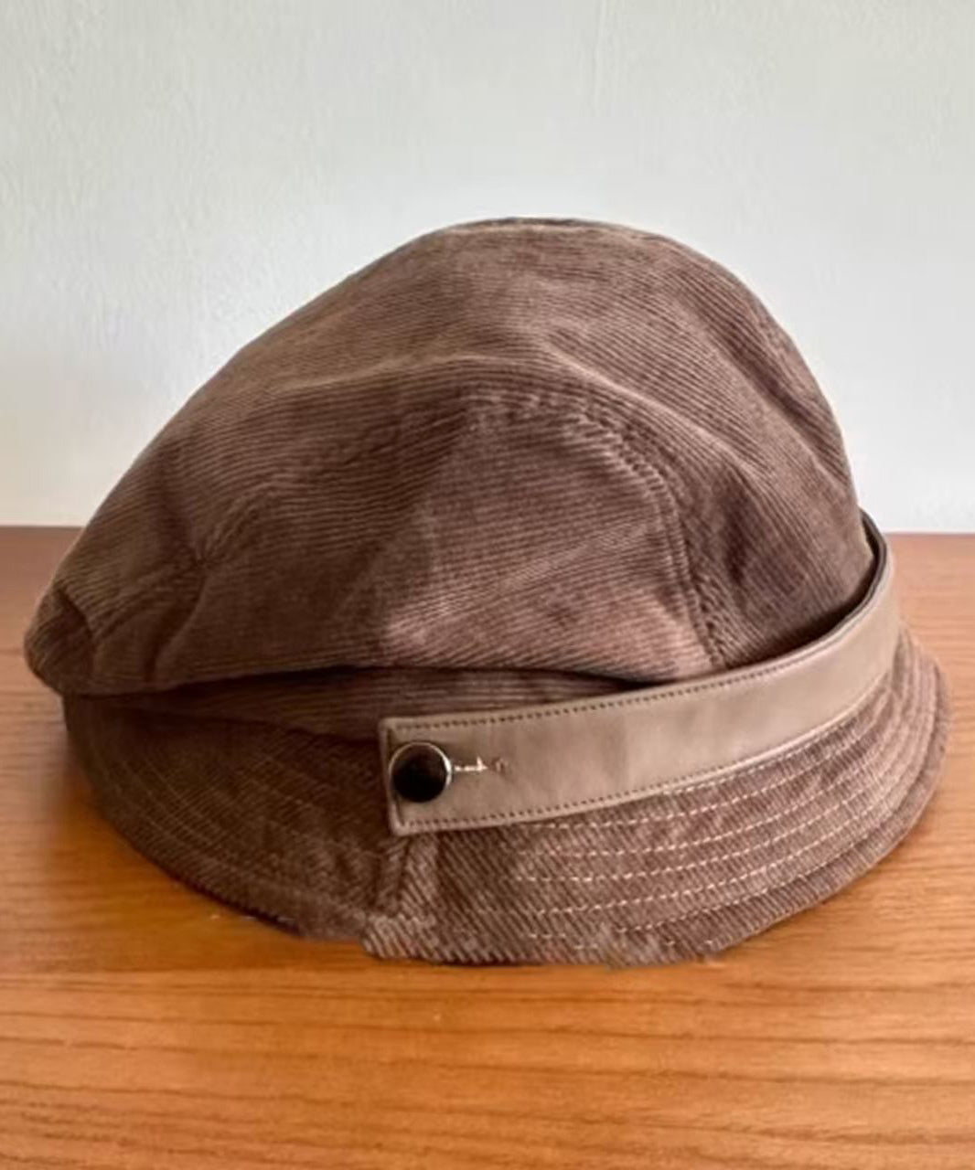 Modern Brown Versatile Corduroy Bucket Hat