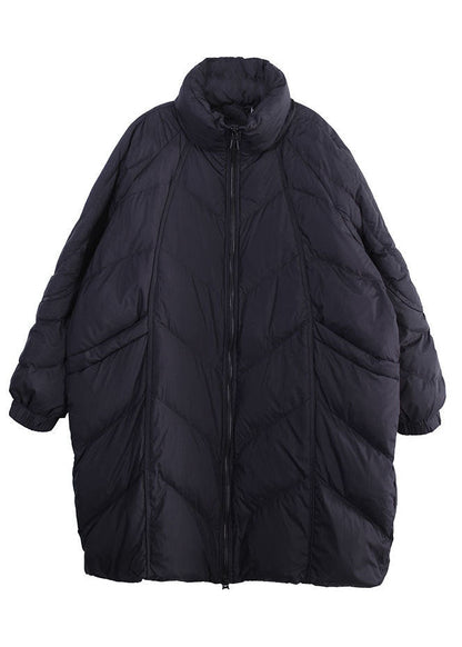 Moderne Karamell Stehkragen Übergroße Dicke Entendaunen Daunenmäntel Winter