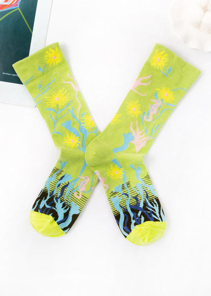 Moderne Wadensocken aus Jacquard-Baumwolle mit Cartoon-Druck