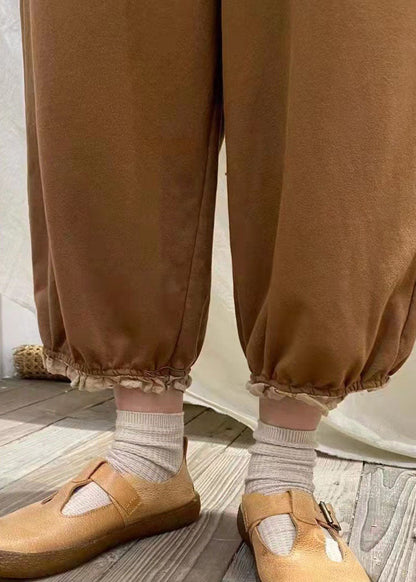 Moderne Schokoladentaschen Patchwork Baumwollhose Frühling