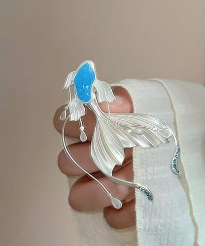 Modern Colorblock Alloy Zircon Koi Fish Hairpin