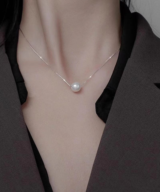 Moderne vergoldete Perlenkette aus Sterlingsilber