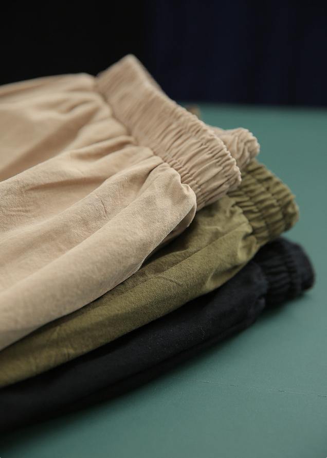 Modern Khaki Pockets hot pants Summer - SooLinen