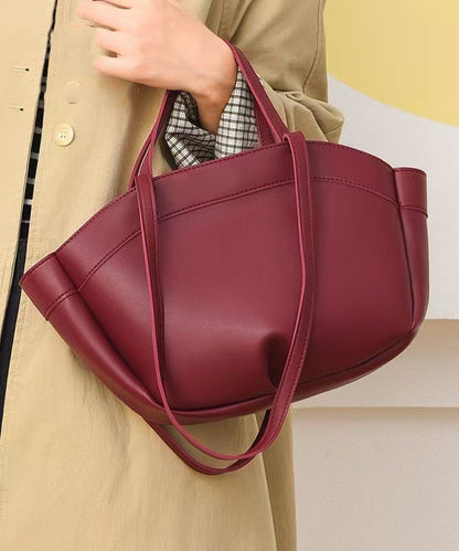 Modern Mulberry Solid Durable Faux Leather Women Handbags