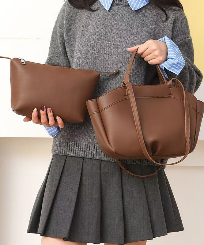 Modern Mulberry Solid Durable Faux Leather Women Handbags