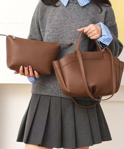 Modern Mulberry Solid Durable Faux Leather Women Handbags