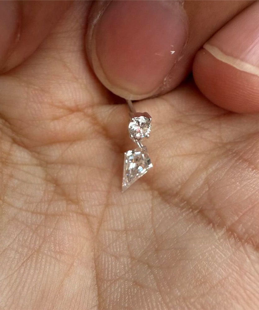 Pendientes modernos de plata de ley con borlas y circonitas en forma de gota de agua