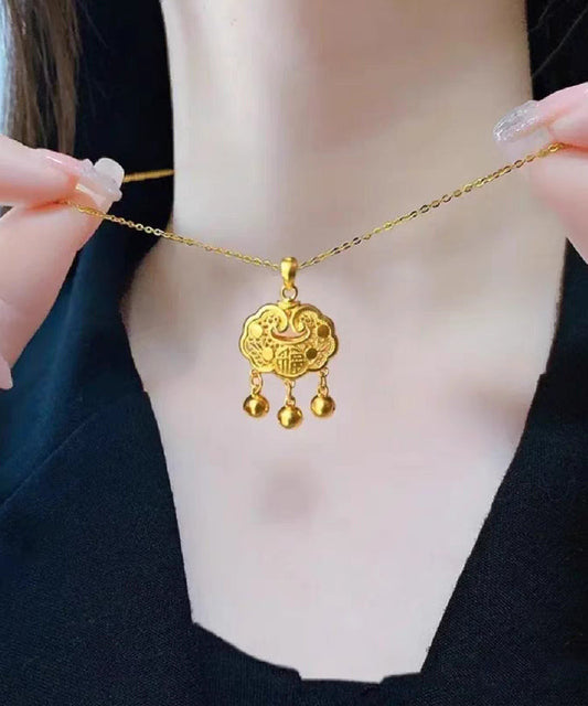 Collar con colgante de borla con cierre de seguridad de acero inoxidable naranja moderno