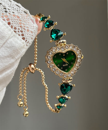 Relojes modernos de aleación rosa con cristales de circonita