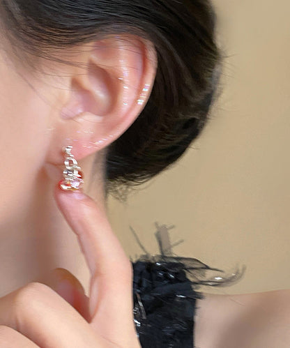 Modern Rainbow Alloy Zircon Beads Drop Earrings