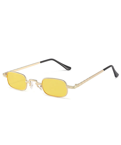 Modern Red Metal Box Sunglasses