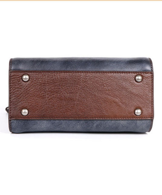 Moderne Tote-Handtasche aus Kalbsleder mit rotem Aufdruck