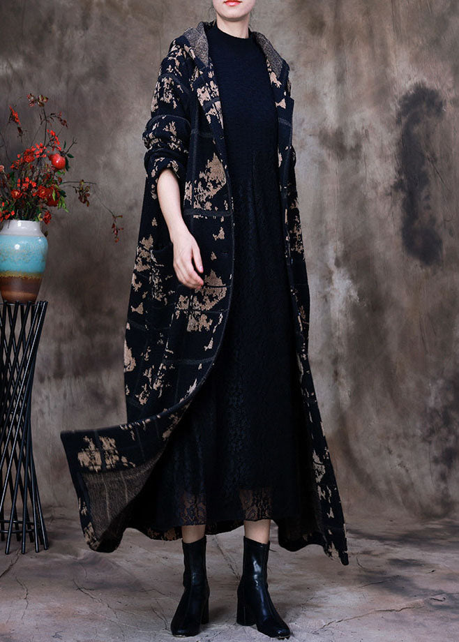 Moderne gelbe Jacquard-Knopf-Kapuzen-Velours-Trenchcoats Frühling