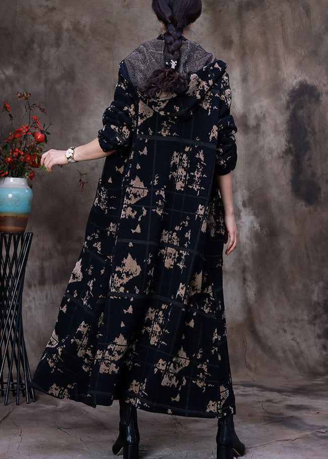 Moderne gelbe Jacquard-Knopf-Kapuzen-Velours-Trenchcoats Frühling