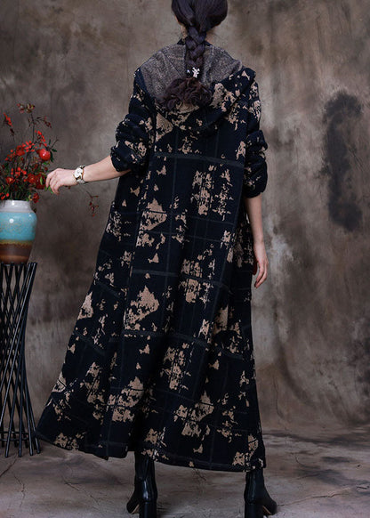 Moderne gelbe Jacquard-Knopf-Kapuzen-Velours-Trenchcoats Frühling