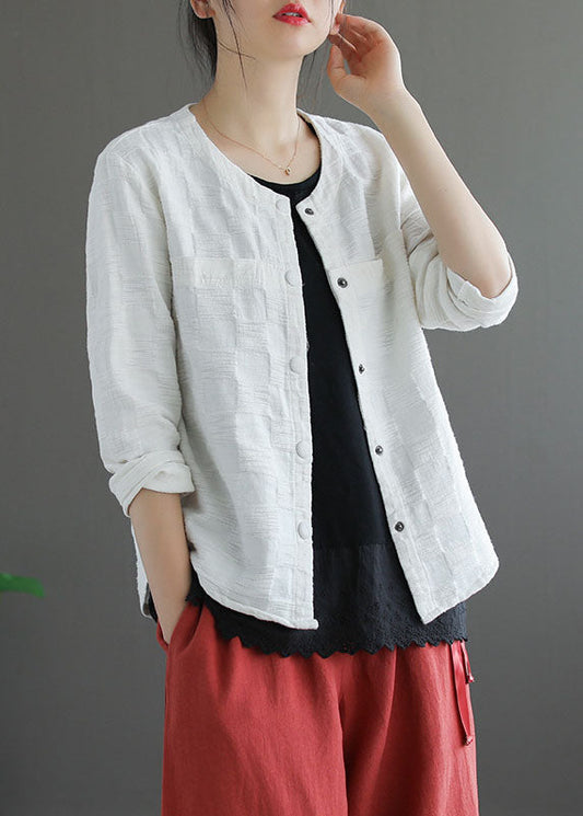 Moderne gelbe Knopf O-Ausschnitt Jacquard Mäntel Langarm