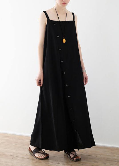 Modern black loose Plus Size Photography jumpsuit pants Summer - SooLinen