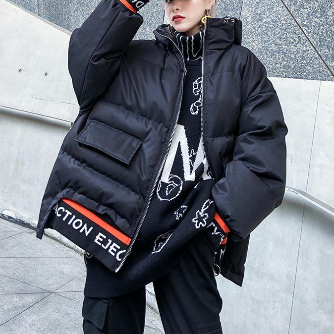 Modern red Letter clothes For Women o neck asymmetric silhouette top - SooLinen