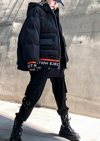 Modern red Letter clothes For Women o neck asymmetric silhouette top - SooLinen