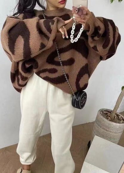 Moderne gelbe lose Nagelperlen Pailletten Herbst Strickpullover