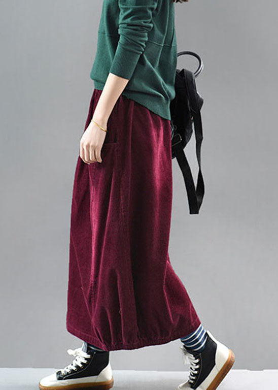 Mulberry Cord A-Linie Röcke Taschen Frühling