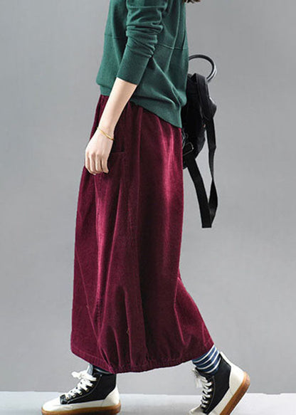 Mulberry Cord A-Linie Röcke Taschen Frühling